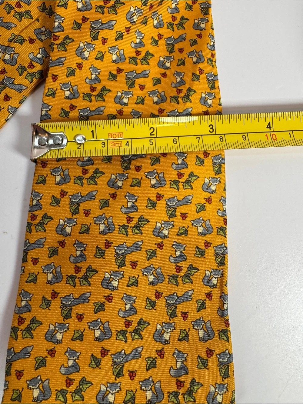 Holiday Fox Holly Brooks Brothers Christmas Mens Tie Necktie 100% silk